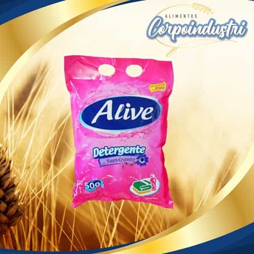 JABON EN POLVO ALIVE ROSADO 24 UND 500GR - Limpieza en Corpoindustri