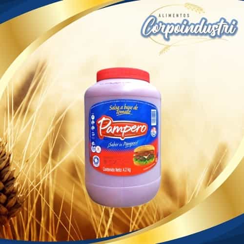 GALON SALSA TOMATE PAMPERO 1 UND 4.2KG - Viveres en Corpoindustri