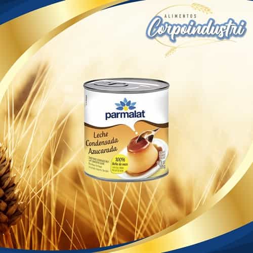 LECHE CONDENSADA PARMALAT 24 UND 395GR - Viveres en Corpoindustri
