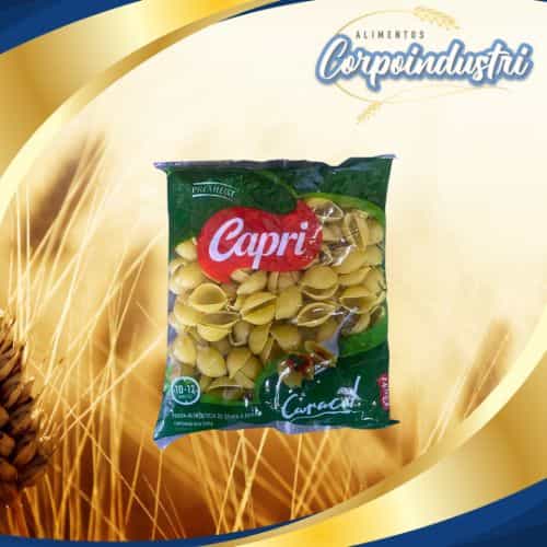 PASTA CORTA CAPRI CARACOL 12 UND 500GR - Viveres en Corpoindustri