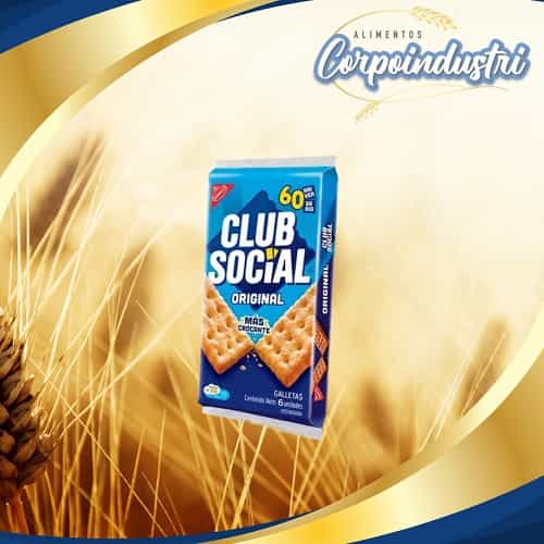 GALLETA CLUB SOCIAL 30 PAQ 6 UND - Confiteria en Corpoindustri