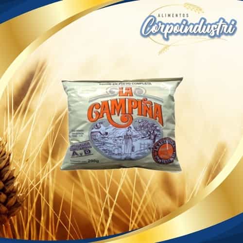 LECHE EN POLVO LA CAMPIÑA 24 UND 200GR - Viveres en Corpoindustri