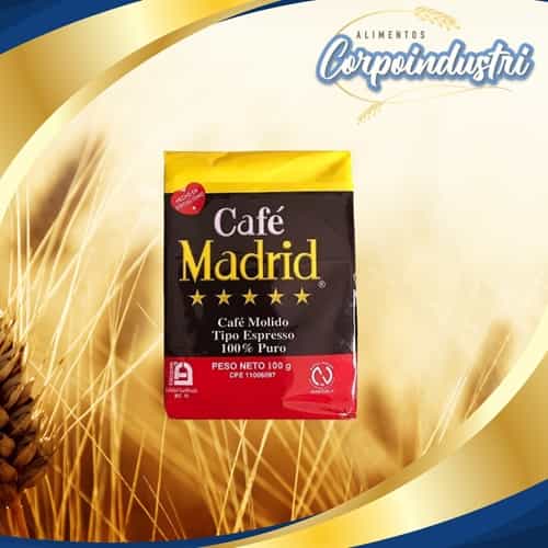 CAFE MADRID 30 UND 100GR (3KG) - Viveres en Corpoindustri