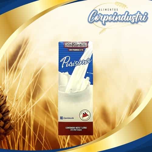 LECHE LIQ PURISIMA COMPLETA 12 UND 1LT - Viveres en Corpoindustri