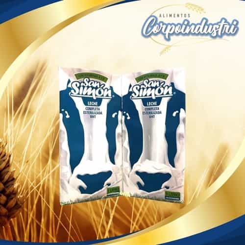 LECHE LIQ SAN SIMON COMPLETA 12 UND 1LT - Viveres en Corpoindustri