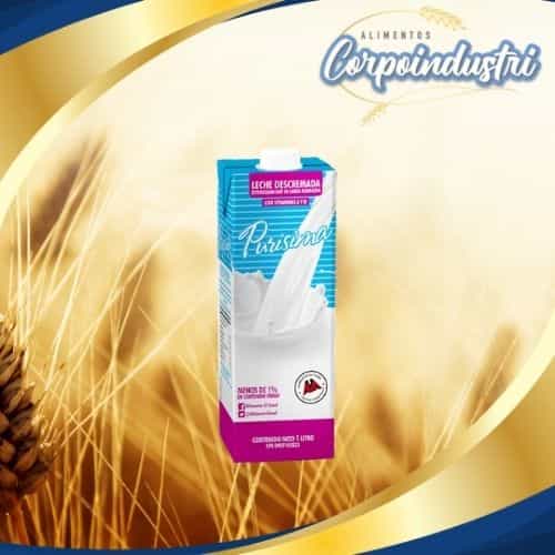 LECHE LIQ PURISIMA DESCREMADA 12 UND 1LT - Viveres en Corpoindustri