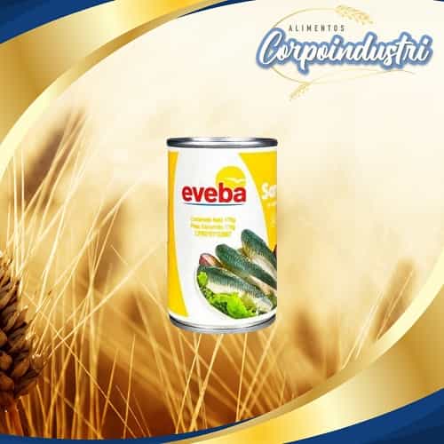 SARDINA EVEBA ACEITE 24 UND 170GR - Viveres en Corpoindustri