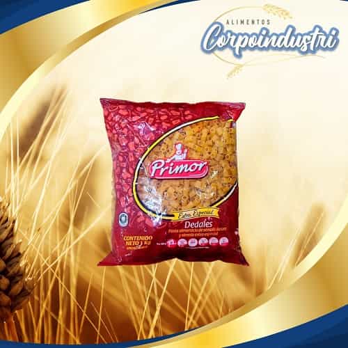 PASTA CORTA PRIMOR E/E DEDAL 12 UND 1KG - Viveres en Corpoindustri