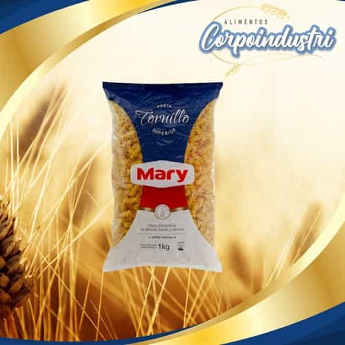 PASTA CORTA MARY SUP TORN 12 UND 1KG - Viveres en Corpoindustri