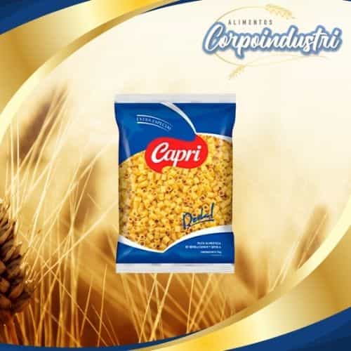 PASTA CORTA CAPRI E/E DEDAL 12 UND 1KG - Viveres en Corpoindustri