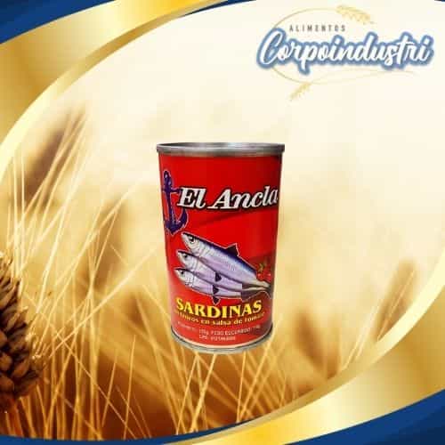 SARDINA EL ANCLA TOMATE 24 UND 170GR - Viveres en Corpoindustri