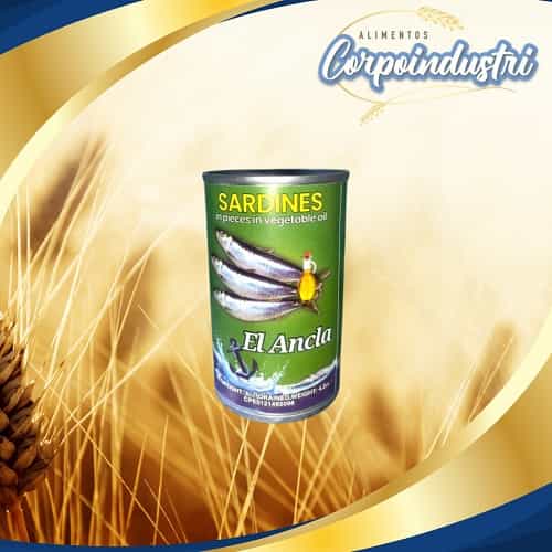 SARDINA EL ANCLA VEGETAL 24 UND 170GR - Viveres en Corpoindustri