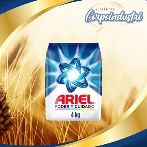 JABON EN POLVO ARIEL 1 UND 4KG - Limpieza en Corpoindustri