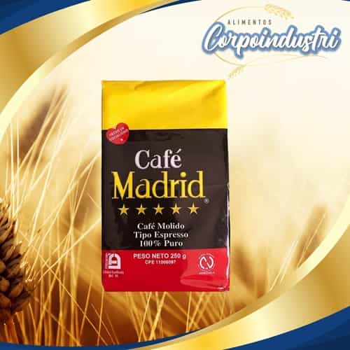 CAFE MADRID 12 UND 250GR (3KG) - Viveres en Corpoindustri