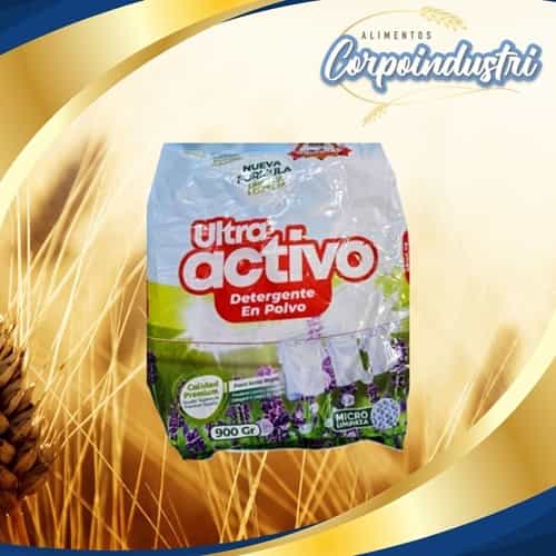 JABON EN POLVO ULT ACT FLORAL 20UND 500G - Limpieza en Corpoindustri