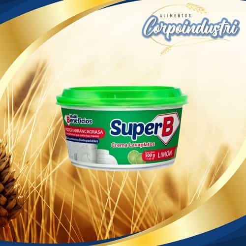 LAVAPLATO SUPER B 24 UND 500GR - Limpieza en Corpoindustri