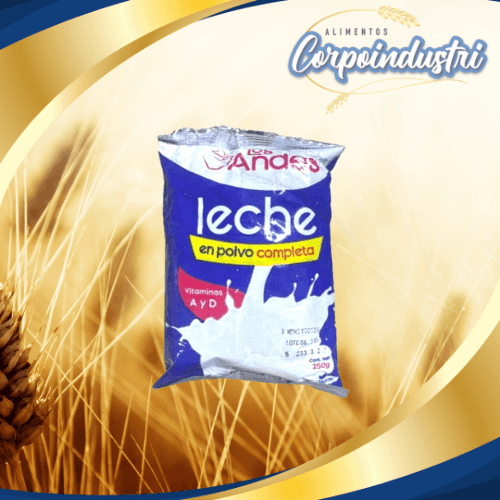 LECHE EN POLVO LOS ANDES PSV 24UND 250GR - Viveres en Corpoindustri