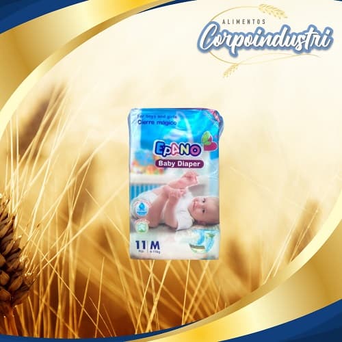PAÑALES EPANO 12 PAQ TALLA M/M 11 UND