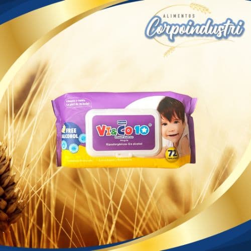 TOALLAS HUMEDAS VI&CO 24 PAQ 72 UND