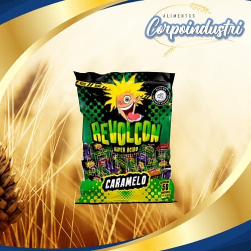 CARAMELO REVOLCON 1 PAQ 50 UND