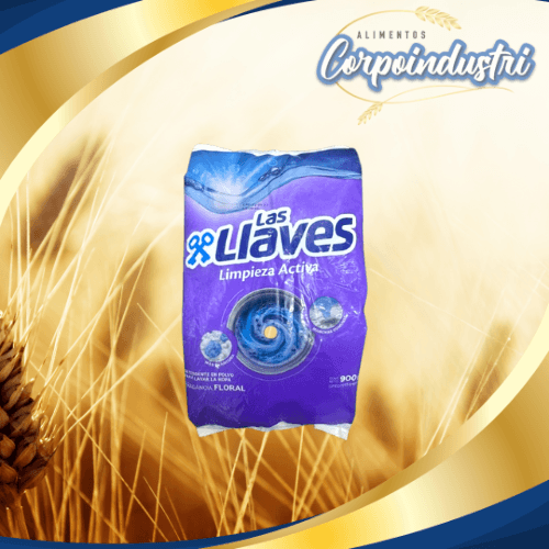 JABON EN POLVO LAS LLAVES L FLORA 10X900