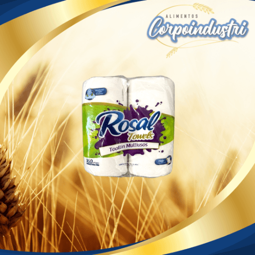 TOALLIN ROSAL DUO 12 PAQ 160 HOJAS