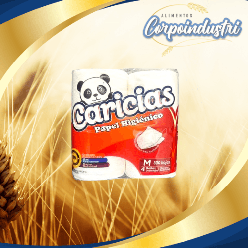 PAPEL HIG CARICIAS 12 PAQ X4  300 HOJAS