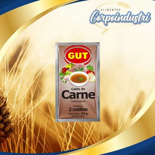 CALDO DE CARNE GUT 18 UND 24GR BLISTER - Viveres en Corpoindustri