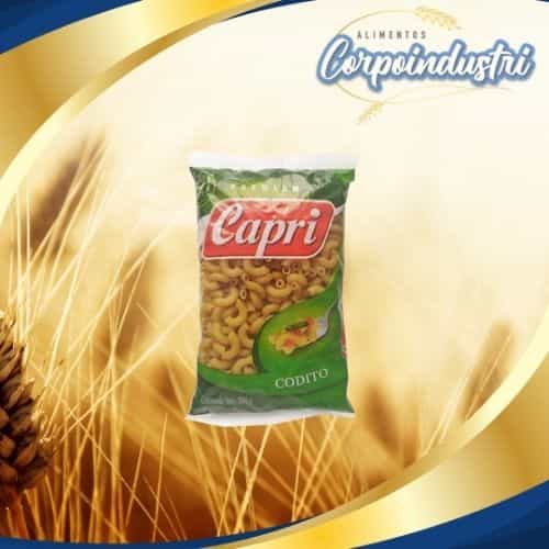 PASTA CORTA CAPRI CODITO 12 UND 500GR - Viveres en Corpoindustri
