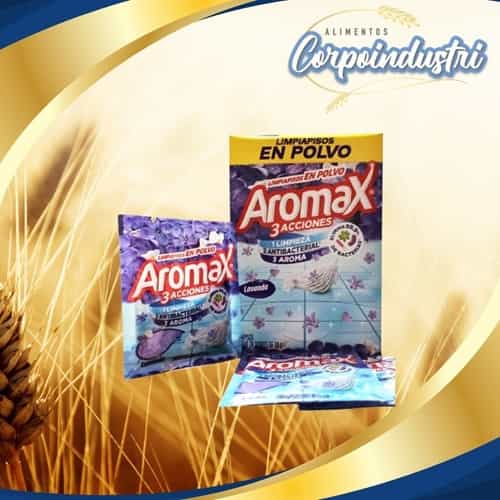 AROMAX EN POLVO 1 CAJA 24 UND 10GR - Limpieza en Corpoindustri