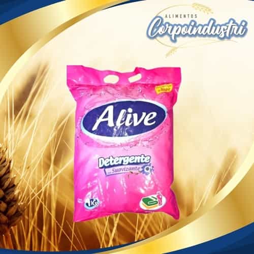 JABON EN POLVO ALIVE ROSADO 12 UND 1KG - Limpieza en Corpoindustri