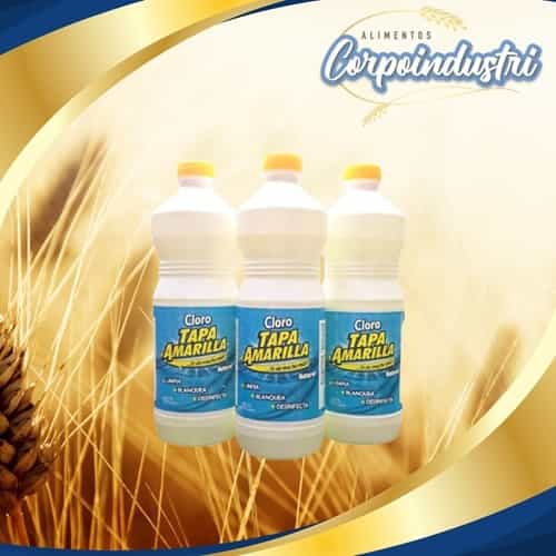 CLORO TAPA AMARILLA 12 UND 1LT - Limpieza en Corpoindustri