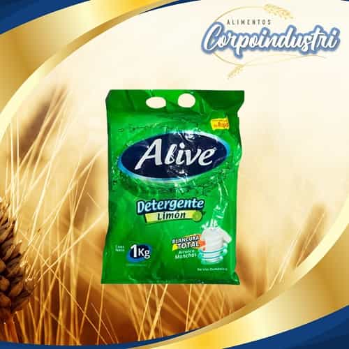 JABON EN POLVO ALIVE VERDE 12 UND 1KG - Limpieza en Corpoindustri