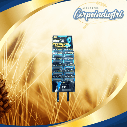 AFEITADORA MAX PREMIUM NEGRA 12 UND - Perfumeria en Corpoindustri