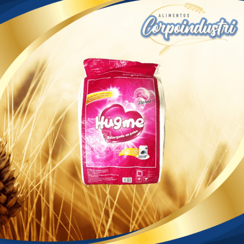 JABON EN POLVO HUGME ROSADO 12 UND 900GR - Limpieza en Corpoindustri
