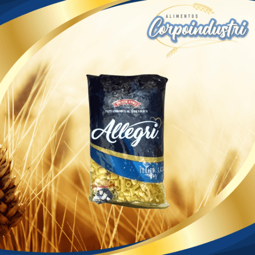 PASTA CORTA ALLEGRI DEDAL G 12 UND 500GR - Viveres en Corpoindustri